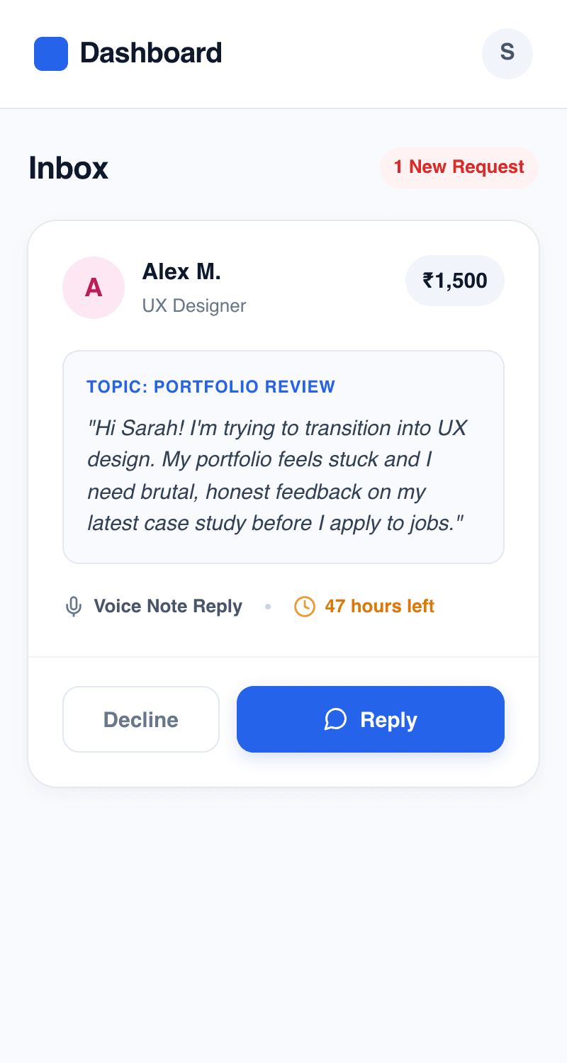 AskClarity Inbox Interface
